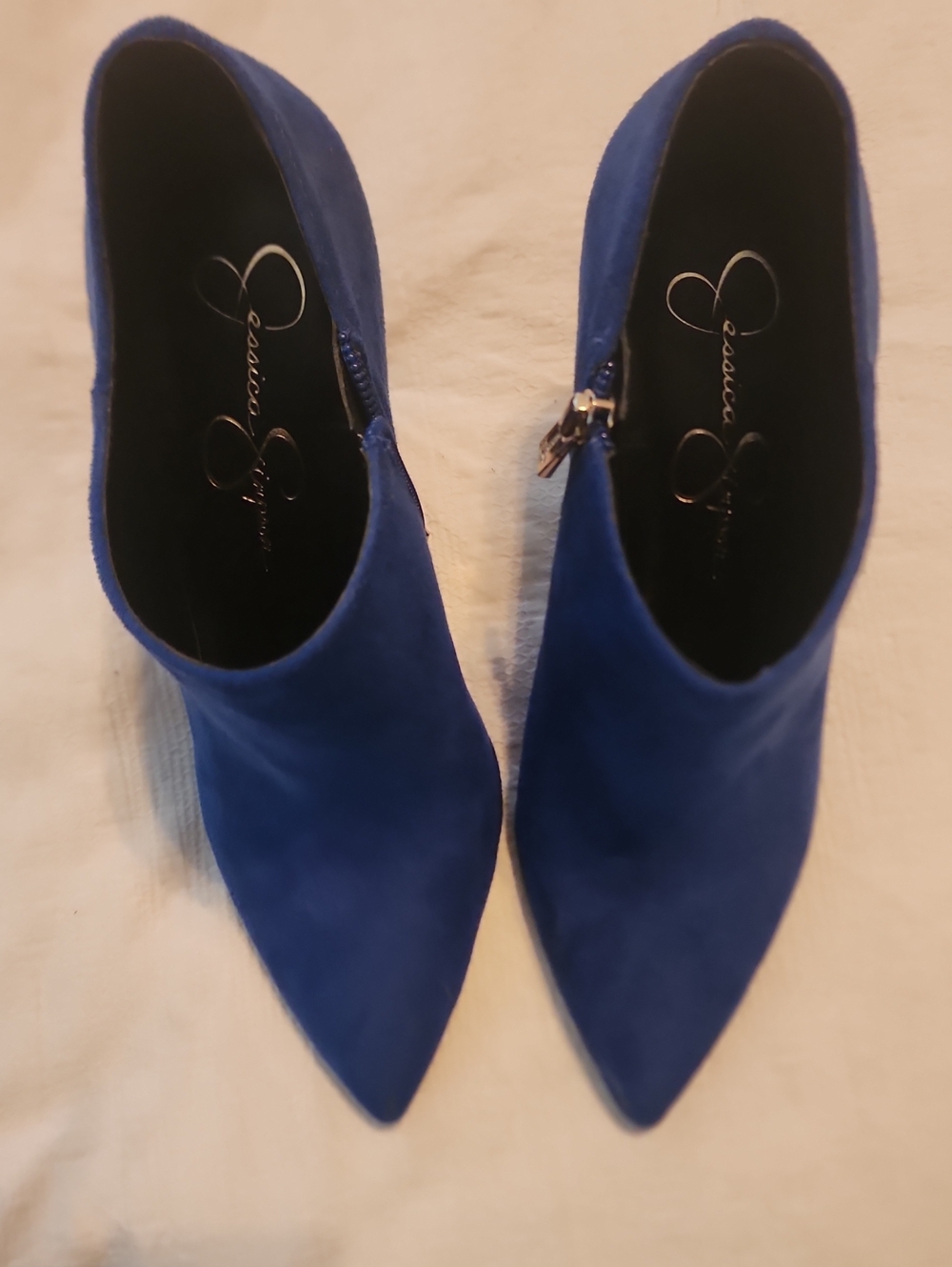 Jessica Simpson Royal Blue Pointed-Toe Ankle Booties